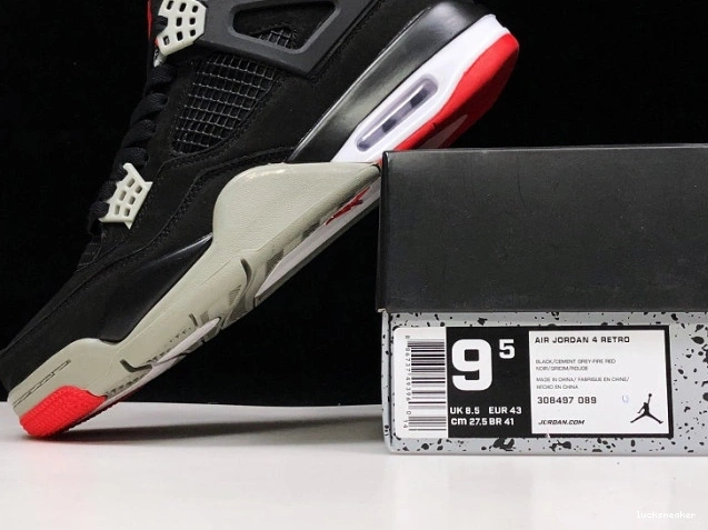 Rep LUCY BLACK JORDAN 4 RETRO 308497-060 CEMENT 0723